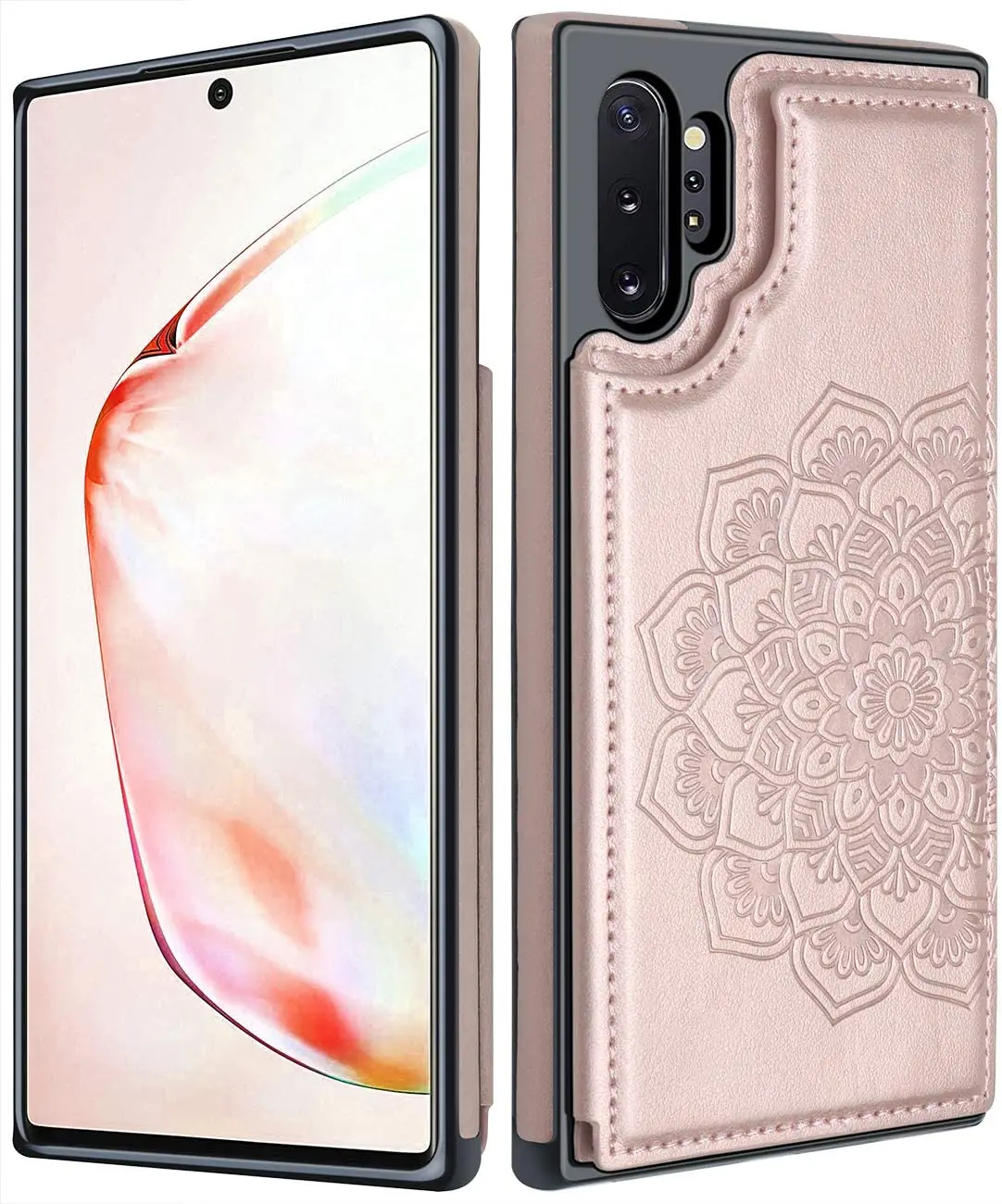 

Phone Case for Samsung Galaxy Note 10+ Plus Case Card Holder Magnetic Back Flip Case for Samsung Galaxy Note 10+ Plus Wallet Men