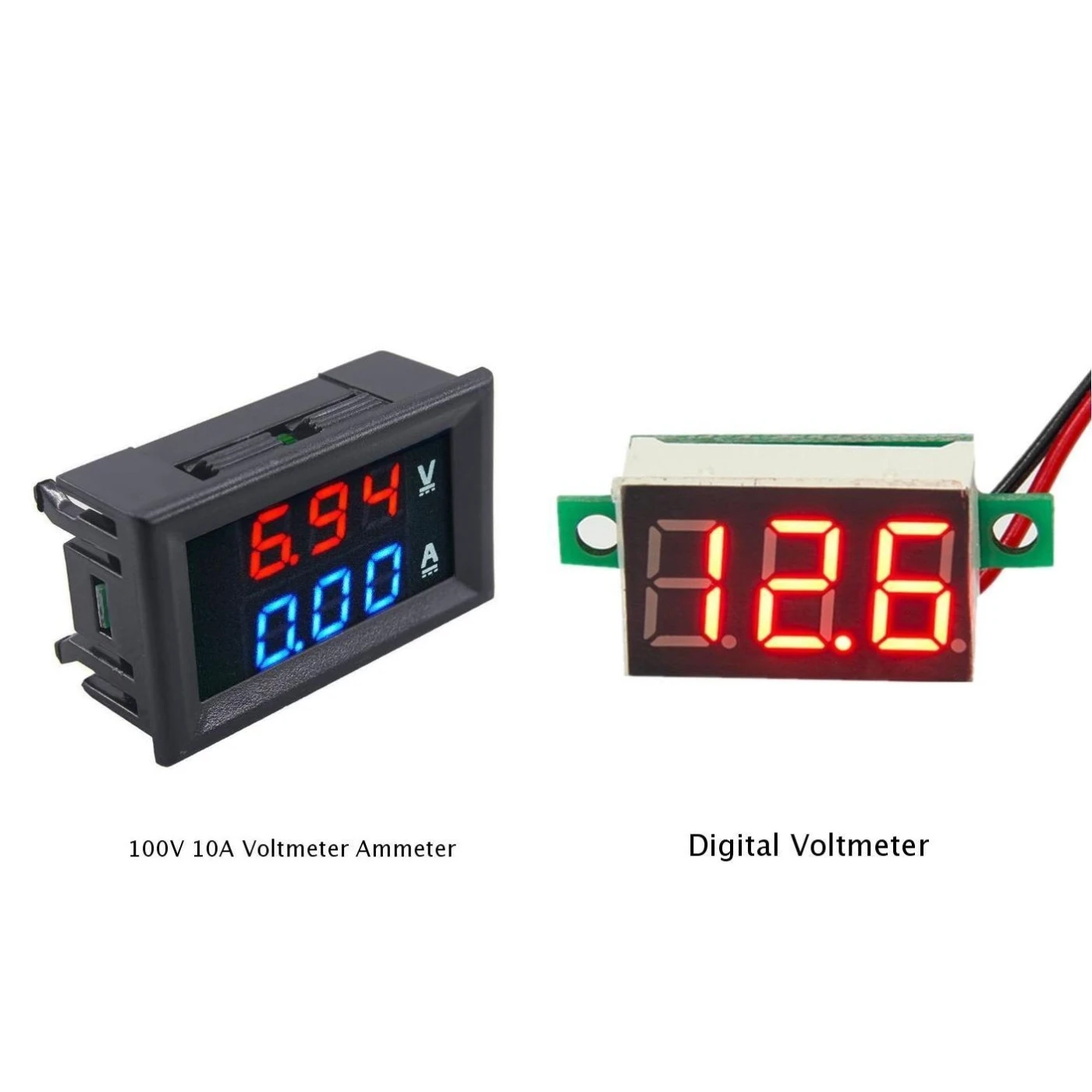 

Digital Red LED Voltage Meter DC100V 10A Voltmeter Ammeter Blue+Red LED Amp Dual Digital Voltmeter Measuring Tool