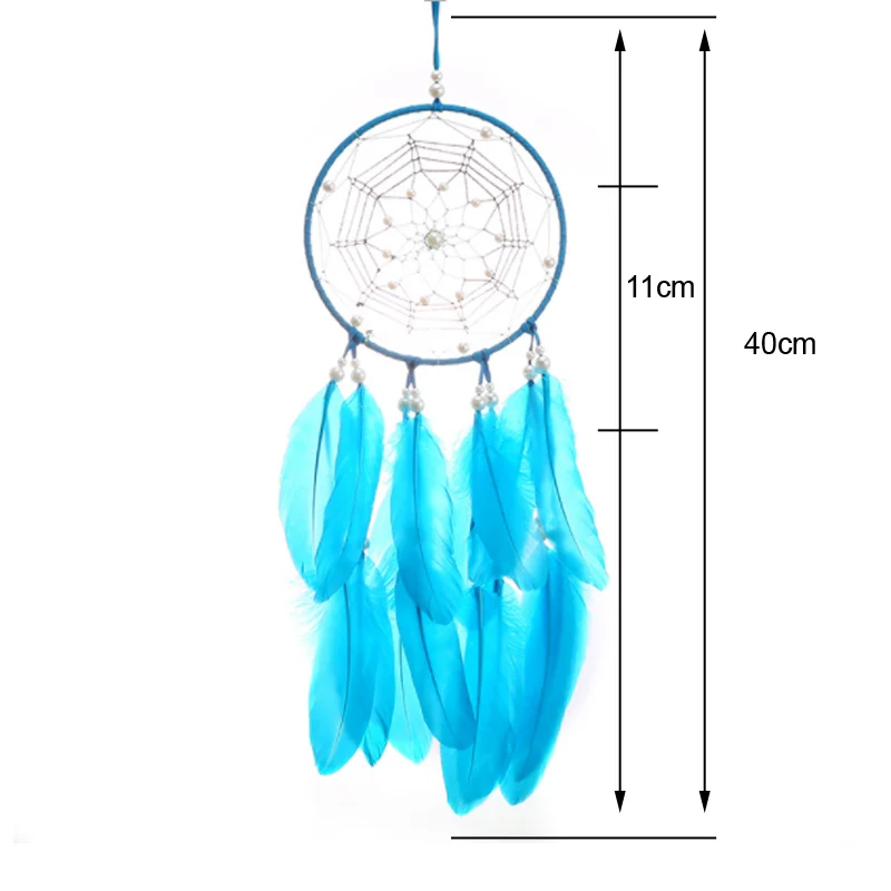 Синий паук веб Ловец снов ручной работы ветер куранты подвесной кулон мечта дома