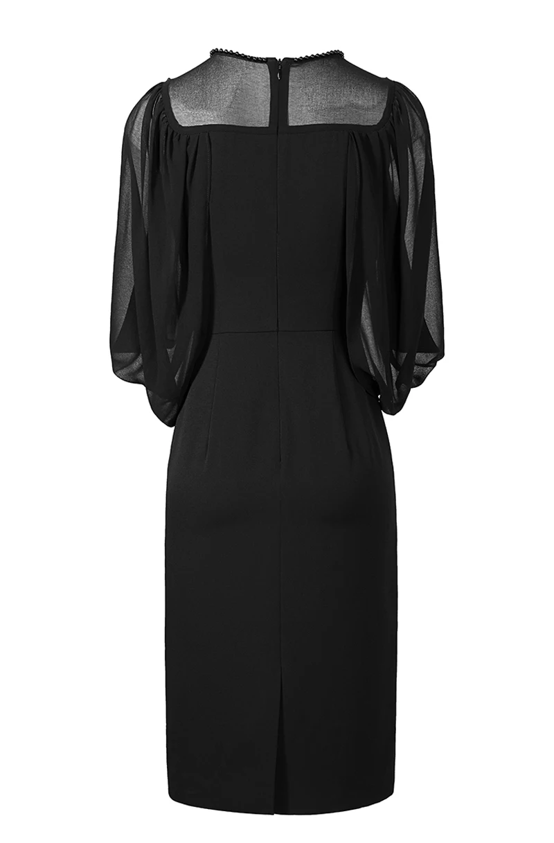 Простой дизайн модные женские платья с бисером и круглым вырезом средняя талия