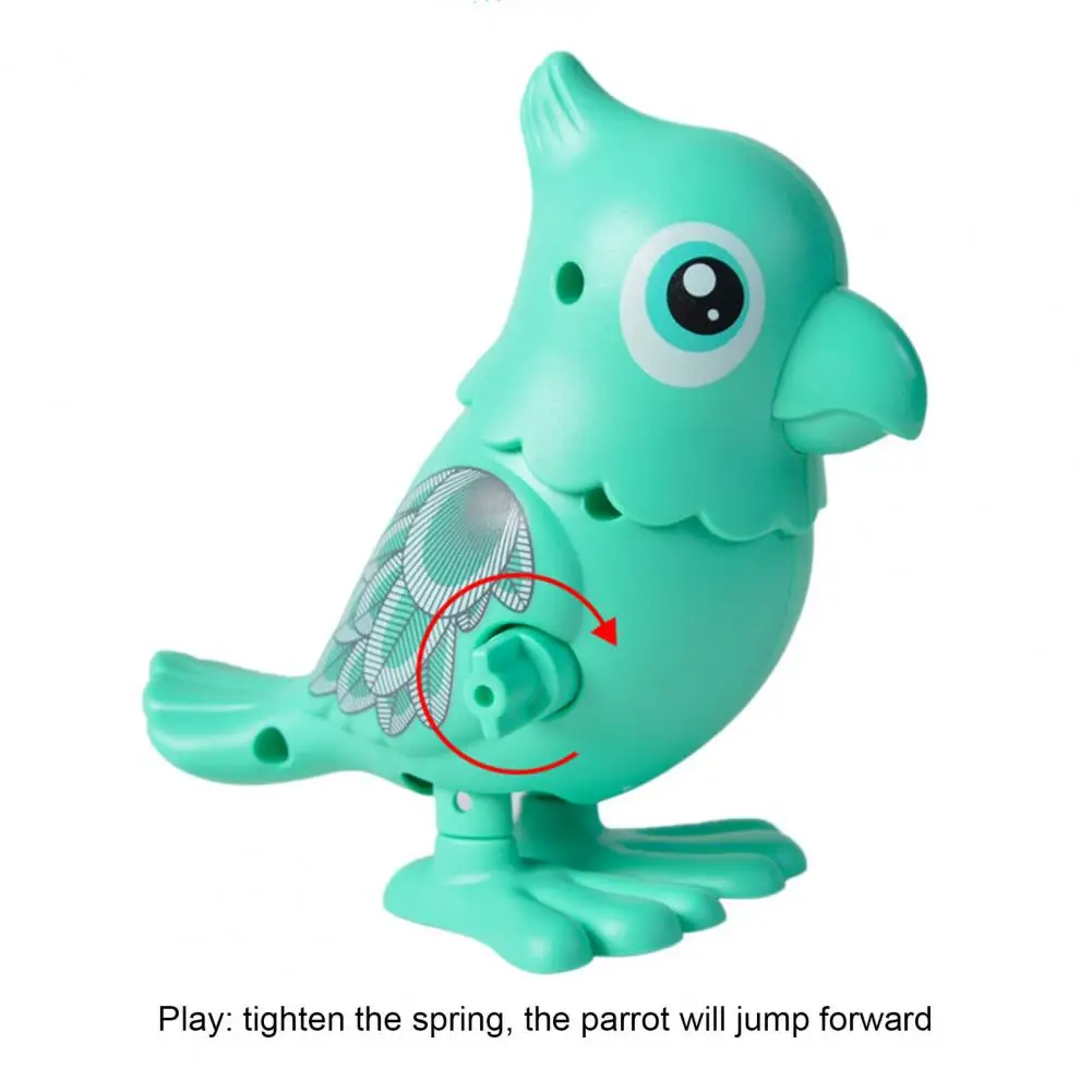 

Hot Sale Simulation Parrot Design 360 Degrees Rotatable Jump Clockwork Toy Children Kid Gift Random Color Classic Toys