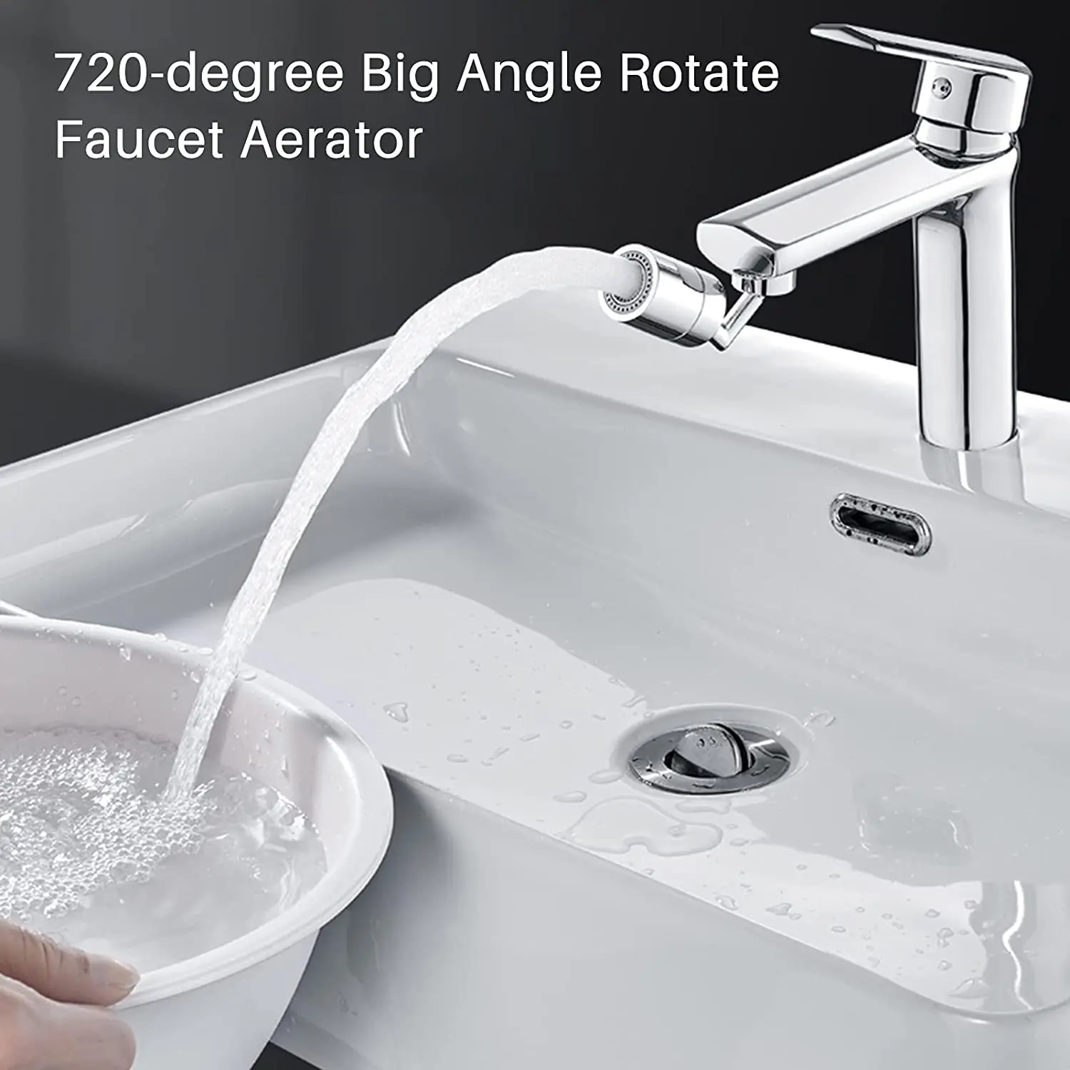 720° Rotatable Universal Splash Filter Faucet Extender Aerator Sprayer Head with Swivel Sink for Kitchen and Bathroom | Обустройство