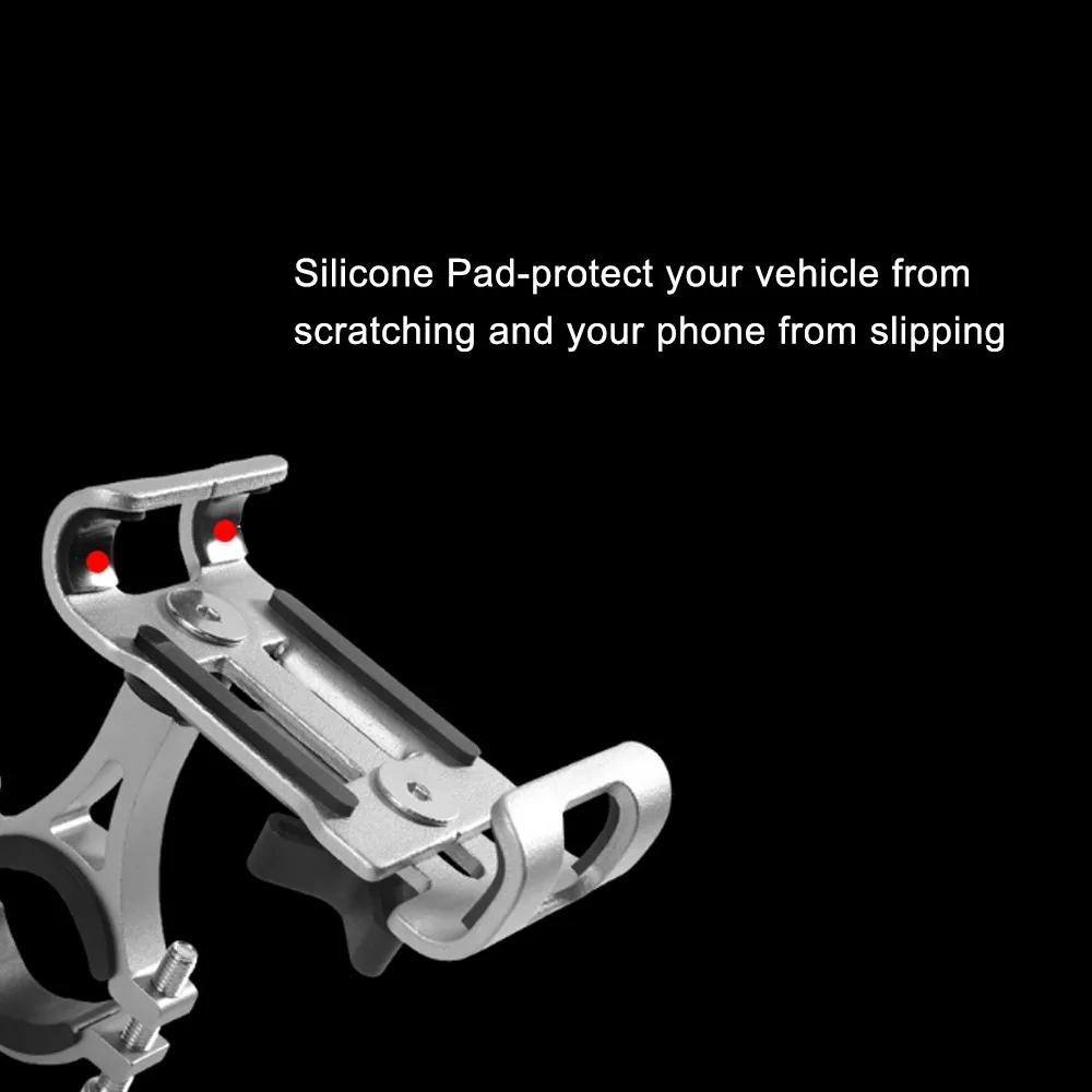 

Mountain Bicycle MTB Aluminum Alloy Phone Holder Motorcycle Cellphone Handlebar Mount Cradle Adjustable 360 Rotatable Bike