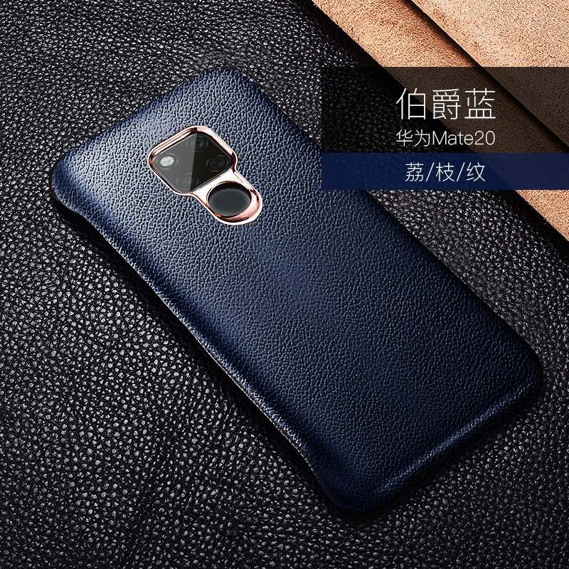 Бескаркасный чехол для телефона huawei mate 20 mate 20 Pro полностью зернистая кожа бизнес Ретро винтажный Чехол для задней панели из натуральной воловьей кожи