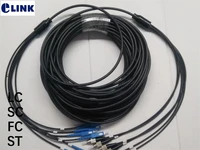 300m 6 cores tpu fiber optic patchcord 5 0mm waterproof lc sc fc armored patch lead cable outdoor sm ftta jumper 6 fibers 5 0mm
