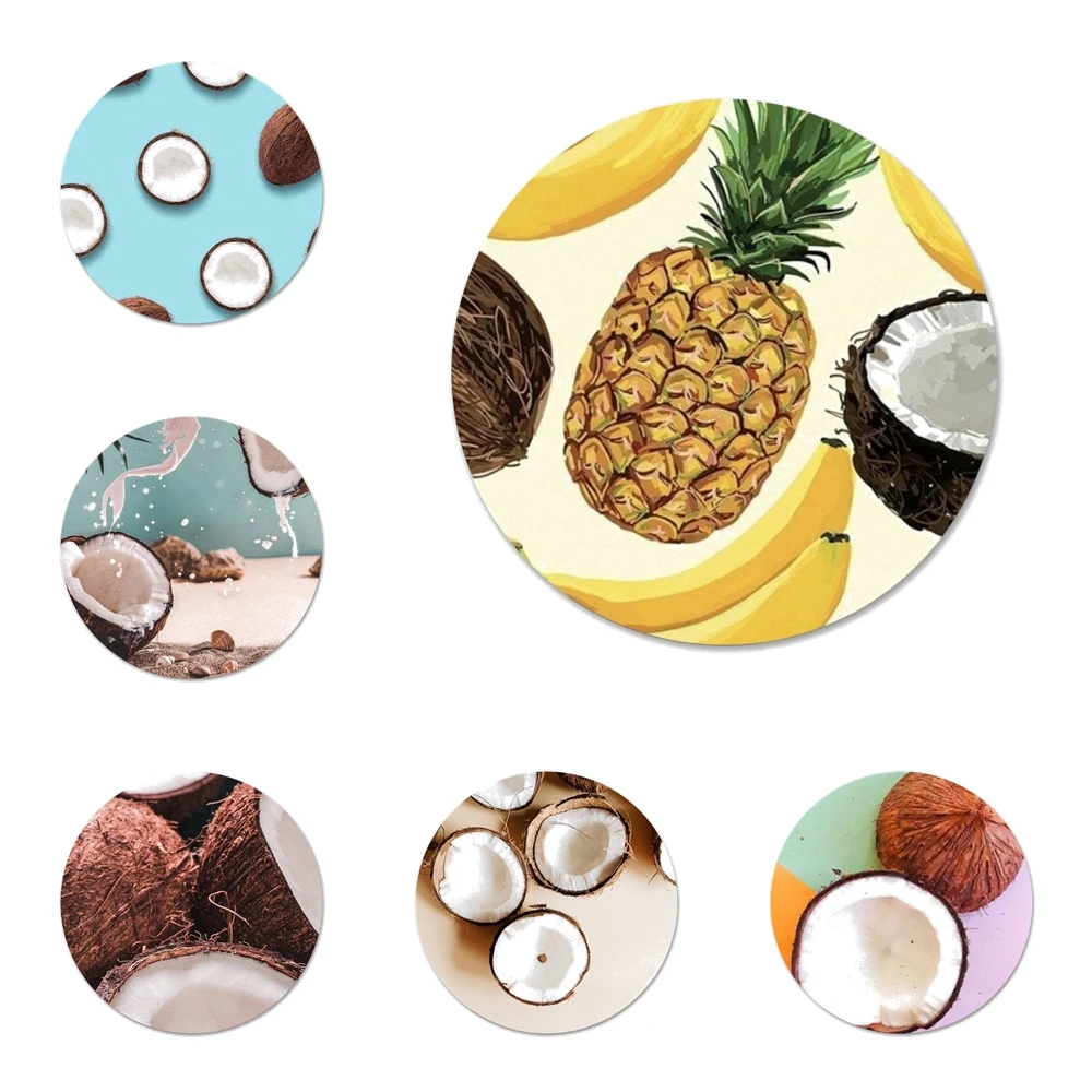 Summer Coconut Pineapple Fruits Refrigerator Magnet Bottle O