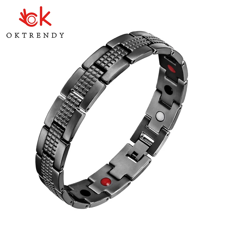 

Магнитный браслет Oktrendy для лечения артрита для мужчин, терапевтический энергетический лечебный браслет, ювелирные изделия для лечения арт...