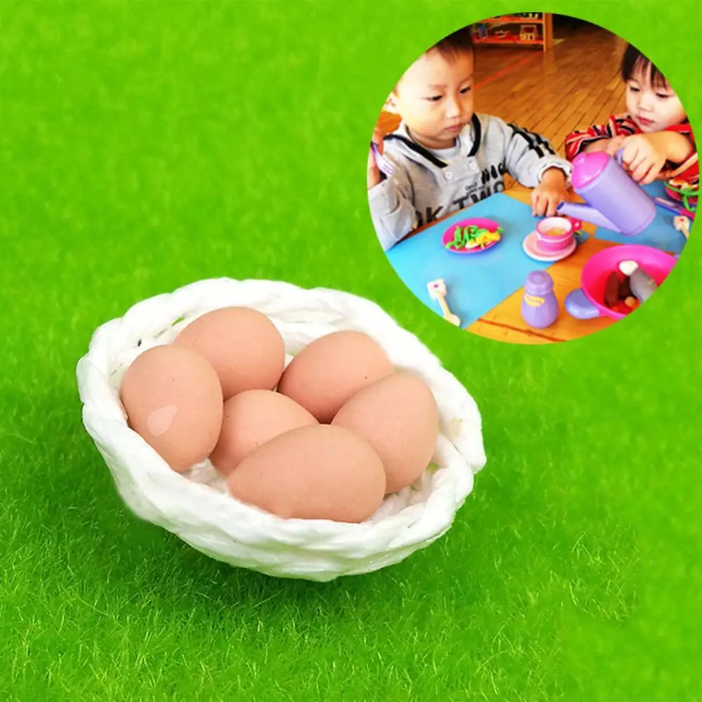 

Doll House Accessories Villa Mini Scene Simulation a Basket of Six Eggs 1/12 or 1/6 Ratio Doll House Dollhouse and Dolls