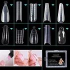 Верхние формы для искусственных ногтей, Многоразовые прозрачные искусственные ногти, инструменты для маникюра