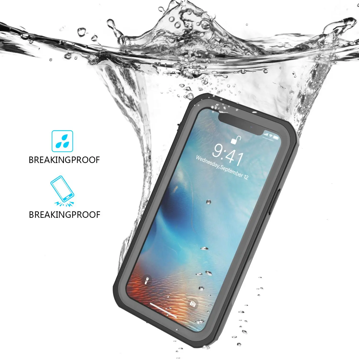 Для iPhone 11 Pro Max Чехол IP68 водонепроницаемый 360 градусов Защита спортивный подводный