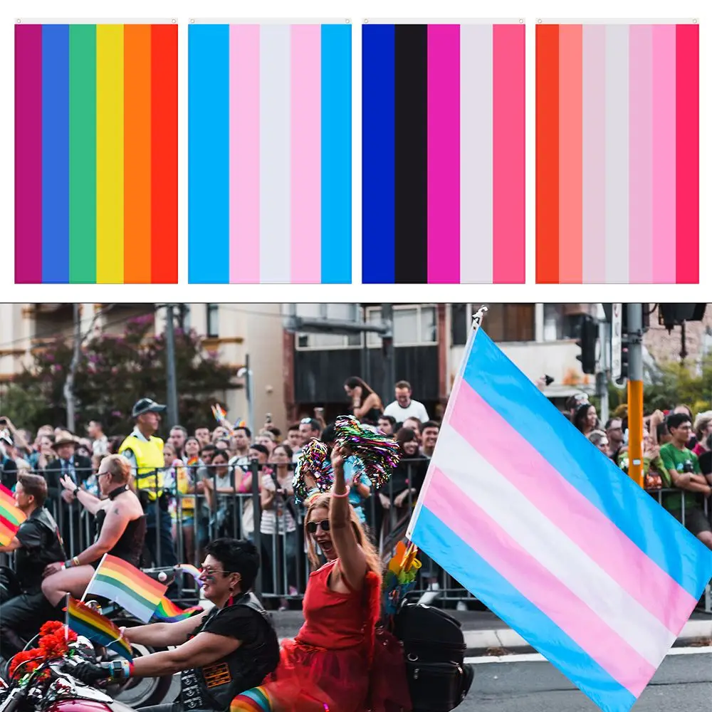 Радужный Флаг 35 футов геи ЛГБТ праздничный флаг для гомосексуалистов 90150 см эпонж