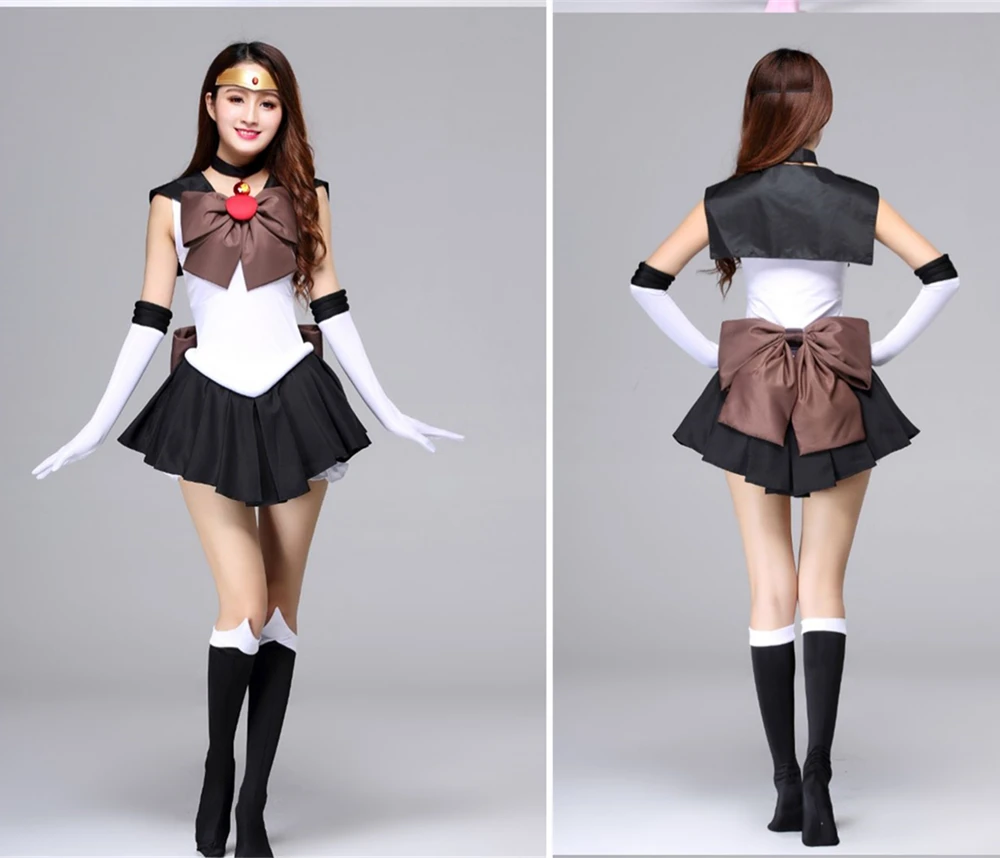 

Anime Sailor Pluto Cosplay Costume Women's Dress High Quality Halloween Party Cosplay Costume Props