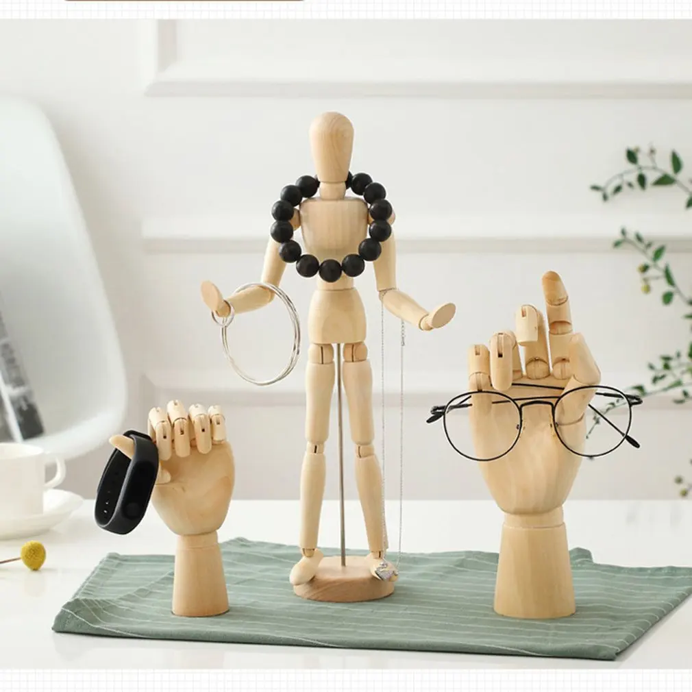 

Wooden Human Art Posable Drawing Flexible Joints Manikins Figures Doll Model Mannequin Hand Kawaii Home Room Decor Figurines