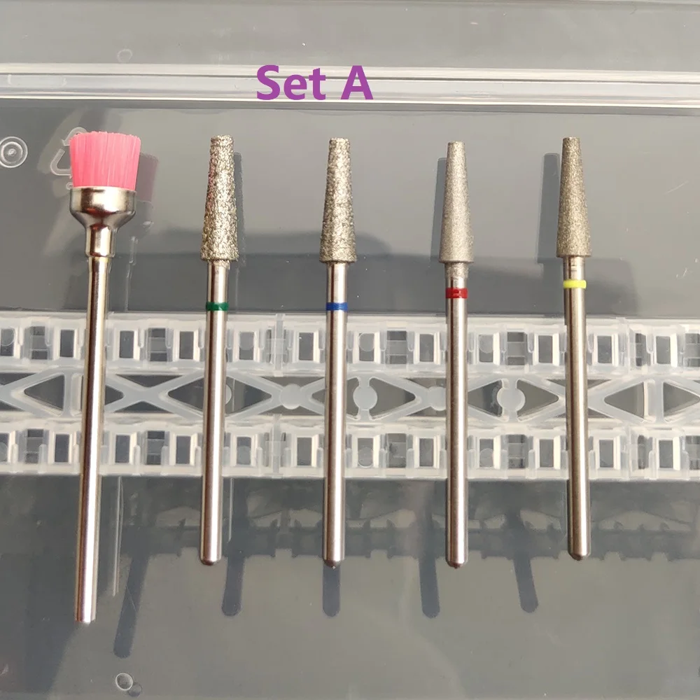 14kinds Box set Safety Tapered Safety Carbide Nail Drill Bits With Cut  Drills Carbide Milling Cutter For Manicure Remove Gel