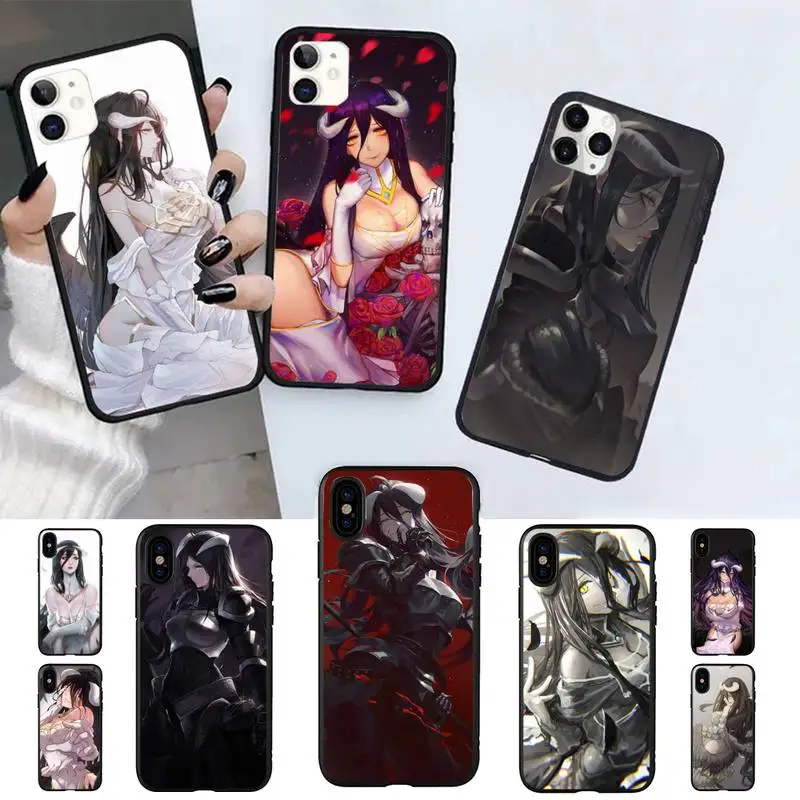 

Yinuoda Albedo Overlord anime Phone Case for iPhone 11 12 13 mini pro XS MAX 8 7 6 6S Plus X 5S SE 2020 XR case