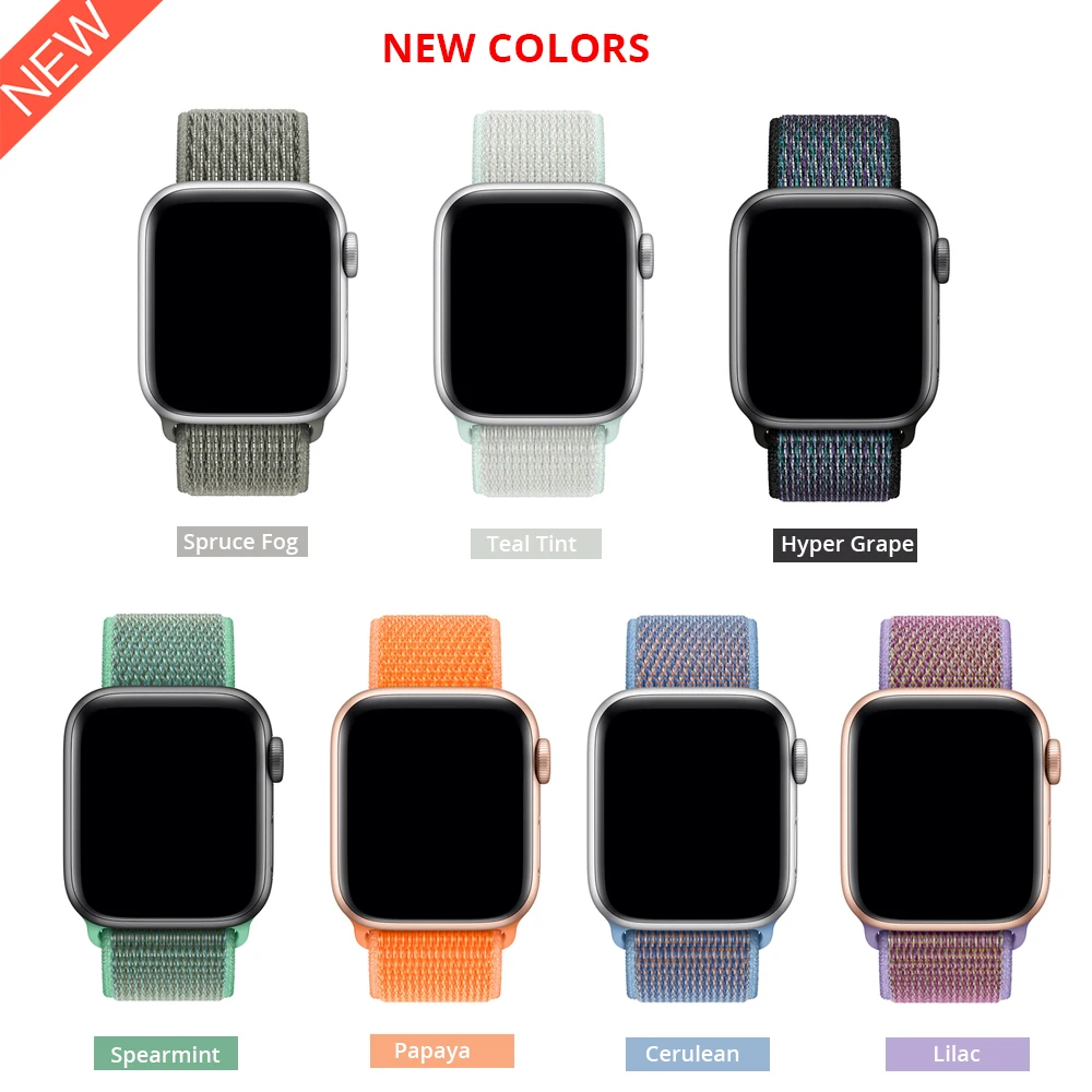Нейлоновый спортивный ремешок для Apple Watch Series 5 4 3 44 мм 40 сменный iwatch 38 2 Hyper |
