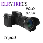 ELRVIKECS цифровая камера POLO D7300 штатив 33 миллиона пикселей Автофокус профессиональная SLR видеокамера 24X оптический зум 3 HD объектив