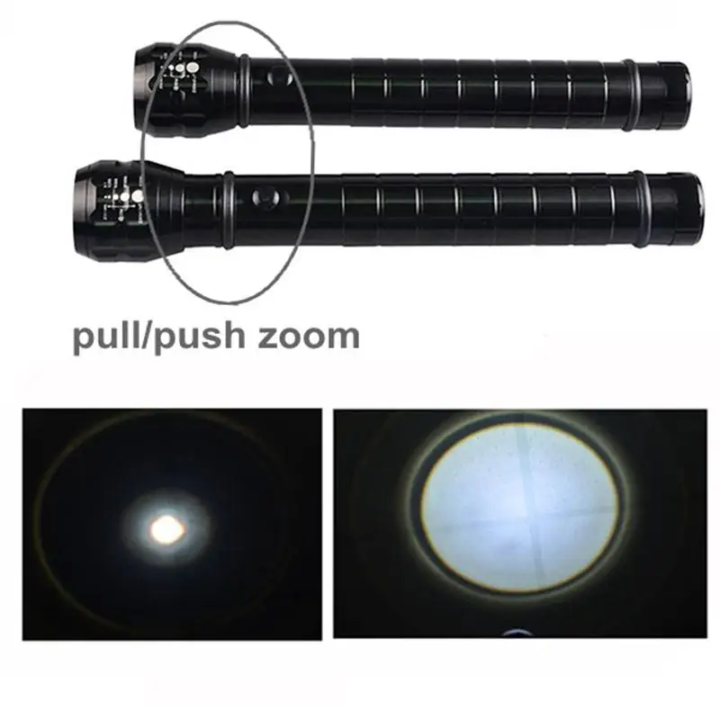 TopCom Heavy Duty большой полиции фонарь Q5 LED высокий мощный 3D Батарея металла Алюминий с