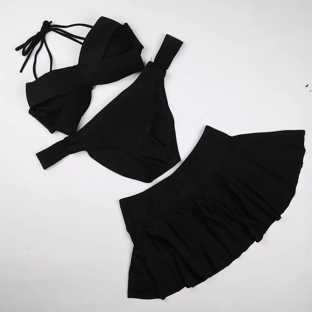 Manoswe сексуальный пляжный Летний Бикини с высокой талией Одноцветный купальный