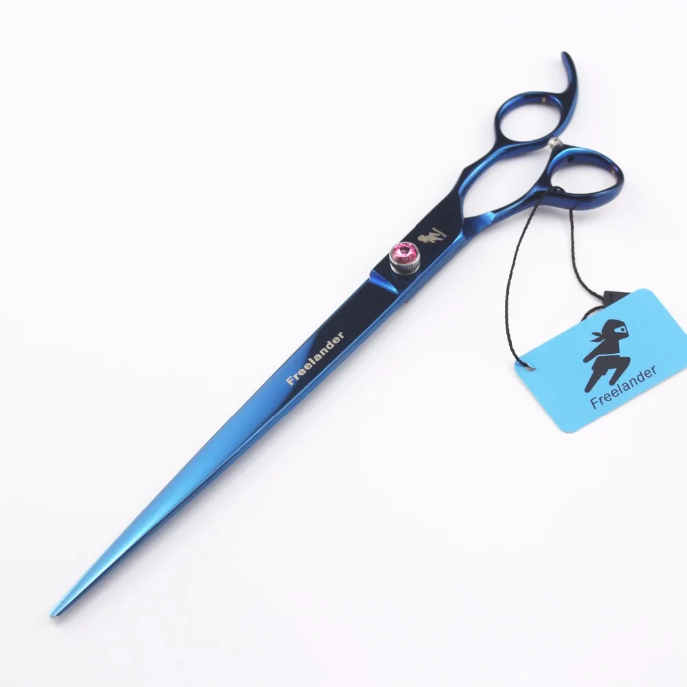 

Japan 440C 10 Inch Pet Scissors Blue Pet Grooming Scissors Cat And Dog Fashion Modeling Scissors Hairdressing Scissors
