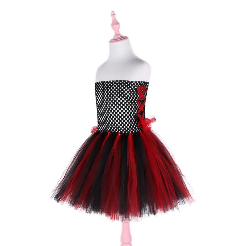 Платье-пачка вампира карнавальный костюм на Хэллоуин для девочек детское