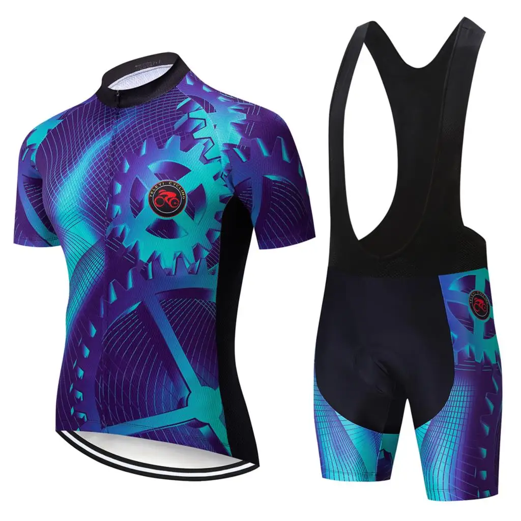 Лето TELEYI Велоспорт Джерси с коротким рукавом набор Майо Ropa Ciclismo Uniformes быстросохнущая велосипедная Одежда MTB велосипедная одежда - Цвет: No.8