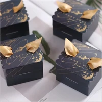 creative wedding party candy box good quality baby shower brithday favor boxes marble bronzing flower chocolate box
