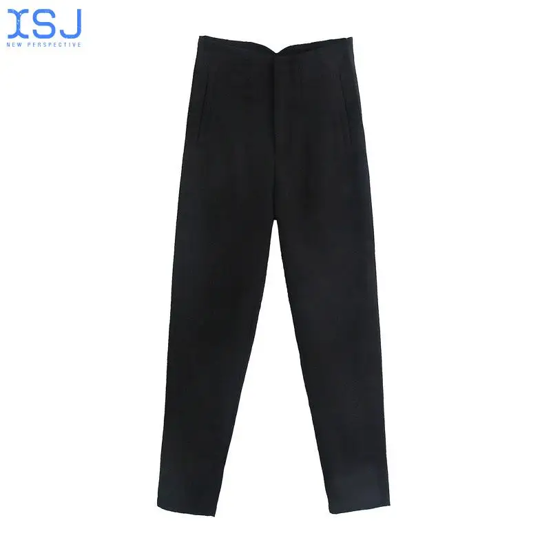 

Офисная Рабочая одежда, брюки, женские плиссированные брюки с высокой талией, элегантные Костюмные брюки для женщин