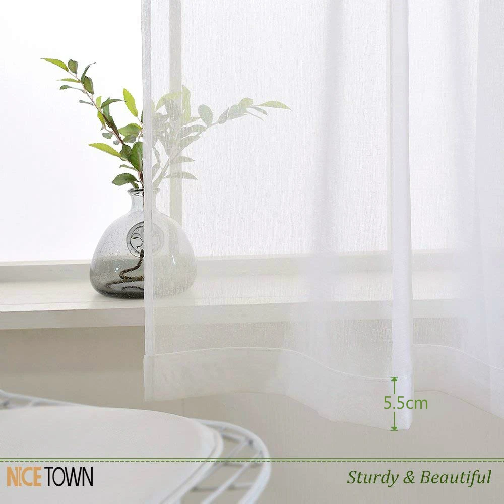 Занавески из белого тюля для гостиной и спальни 1 шт.|Занавески| |