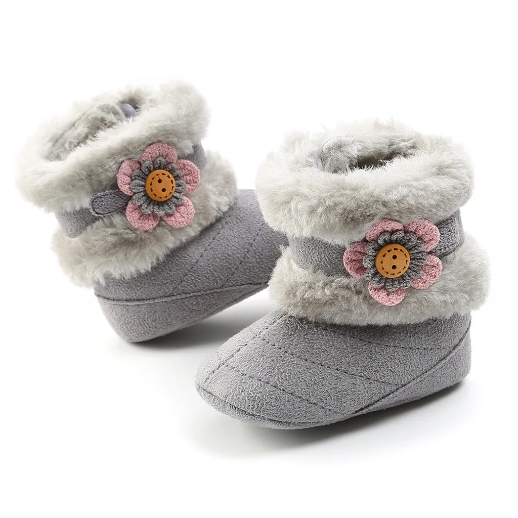 SAGACE/милые сапоги принцессы с цветочным принтом для маленьких детей Зимняя