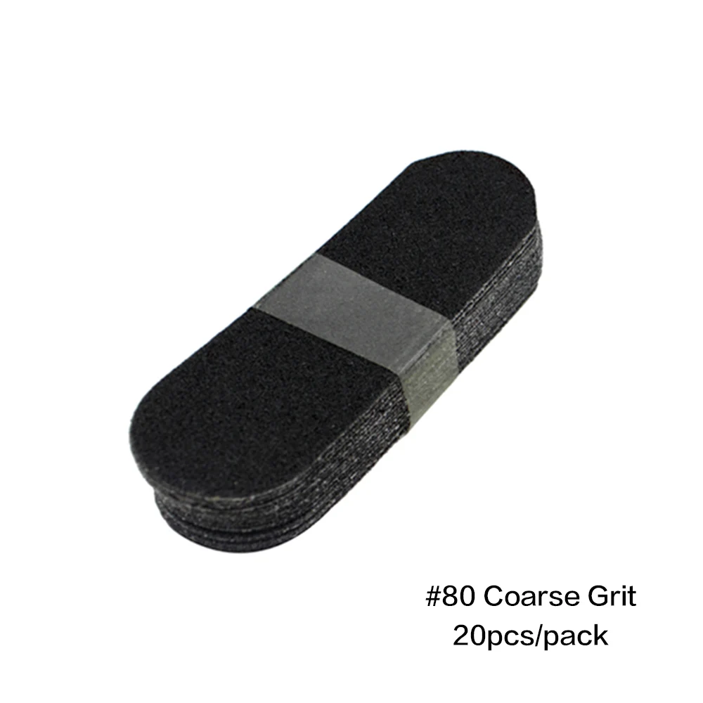 80 Grit Black 20pcs Белый/черный ЗАМЕНЯЕТ шлифовальную бумагу пилочки для ног грубая заправка Сменные салонные инструменты для ухода за ногами отмершая кожа удаление мозолей Прямая поставка - Цвет: 80 Grit Black 20pcs