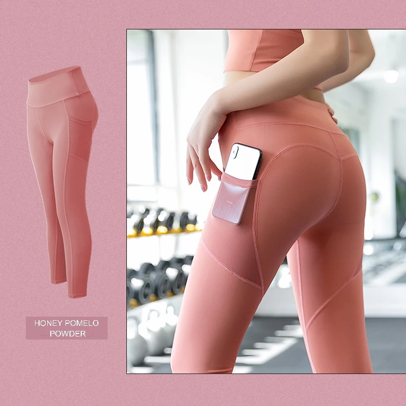 

Women's Seamless Fitness Leggings Female Yoga Sport Pants Clothing Mesh Pocket High Waist Running Sports Leggings Sportswear Gym