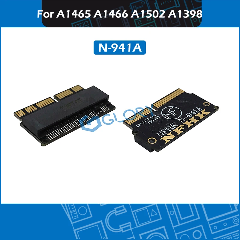 10pcs/Lot N-941A NVMe M.2 NGFF PCIe SSD Adapter Card For Macbook Air Pro A1465 A1466 A1502 A1398 2013 2014 2015