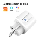 Устройство дистанционного управления Enchufe inteligente Zigbee 3,0, toma de corriente, монитор электричества, temporizador, funciona con Alexa