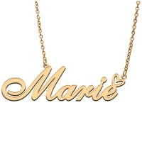 marie name tag necklace personalized pendant jewelry gifts for mom daughter girl friend birthday christmas party present