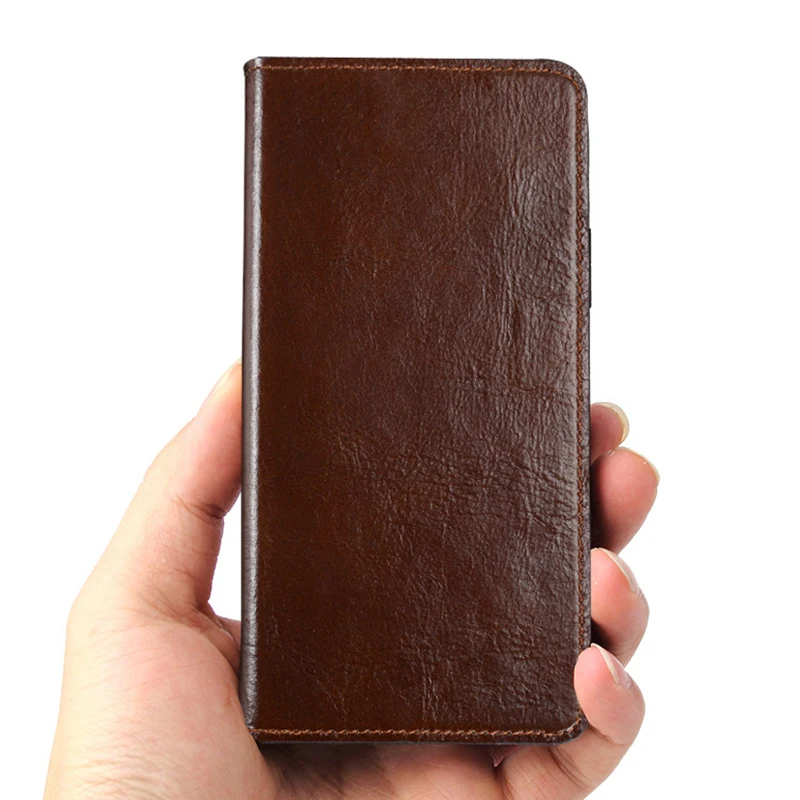 

Leather Phone Flip Case For Oneplus 7 8 Pro Nord case For 7T 8T 3 3T 5 5T 6 6T Card slot Wallet Natural Cowhide Cover