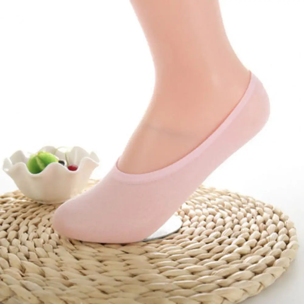 

1 Pair Short Socks Women Solid Color Breathable Women Socks Anti-slip Low Cut Ankle Socks Sports