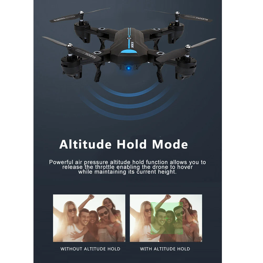 

Drone Foldable Gravity Sensor HD Camera Mini Wide Angle Aerial Toys Remote Control RC Quadcopter WIFI FPV Altitude Hold