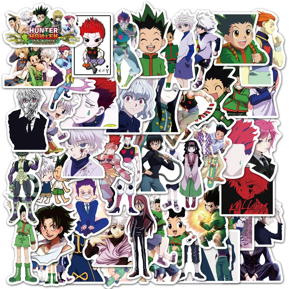 

50pcs Hot anime HUNTER×HUNTER stickers for Luggage Laptop Decal Skateboard Bicycle Car Guitar Fridge Stickers
