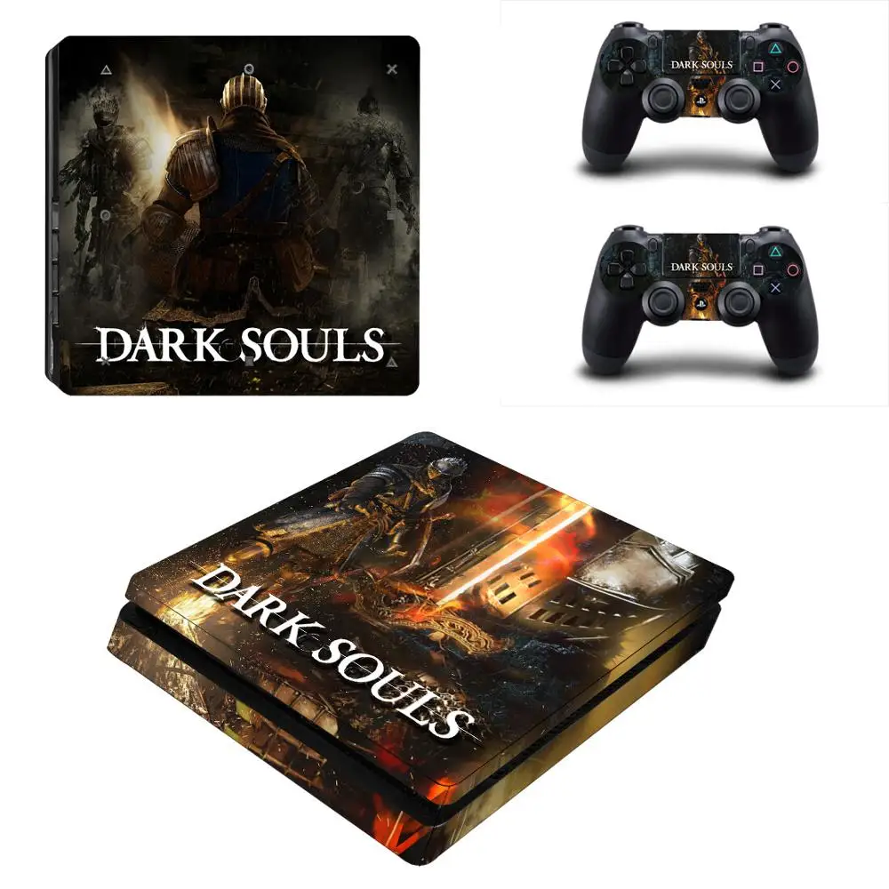 Тонкая наклейка Dark Souls PS4 s Play station 4 наклейки для PlayStation тонкая консоль и контроллер
