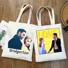 Сумка на плечо Bridgerton для женщин и девушек, повседневная тканевая Сумочка для покупок с изображением графики ТВ-сериала Simon