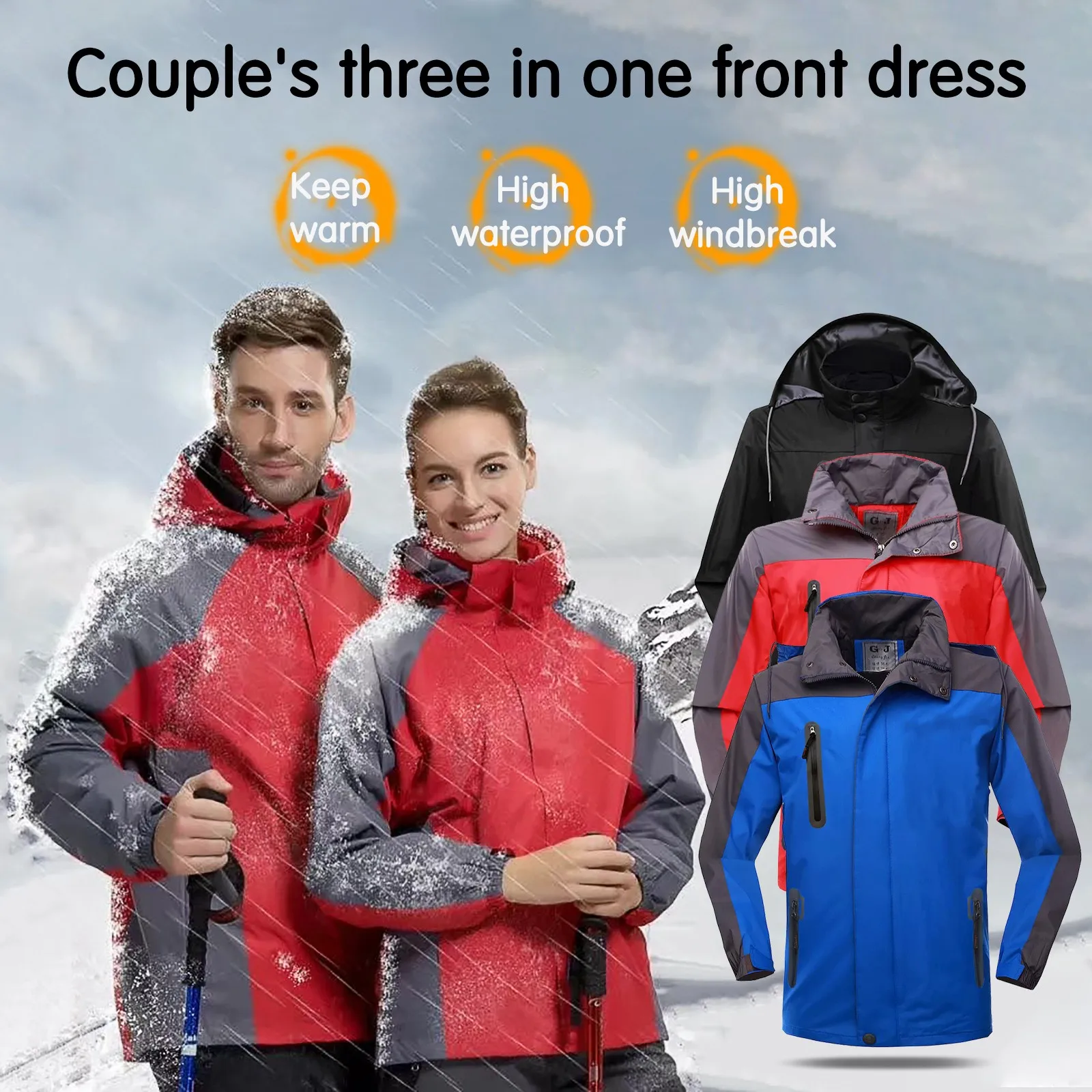 

Женские куртки с капюшоном водонепроницаемая непромокаемая быстросохнущая ветровка для катания на лыжах на открытом воздухе мужские похо...