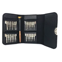 leather case manual screwdriver 25 in one portable bit combination set repair tool mobile phone small home appliance disassembly