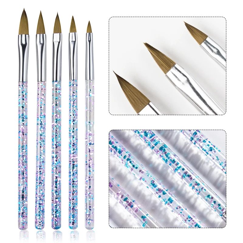 

5 PCS /SET Nail Brush New Engraving Dotting Drawing Painting UV Gel Carving Pen Acrylic Beauty Nail Art Nail Tools
