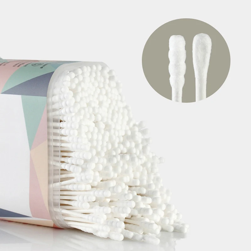 

400 Pcs Fine Paper Stick Double Screw Cotton Swab Baby Safety Cotton Buds Baby Clean Ears Health Tampons Paper Sticks