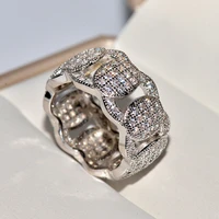 hoyon 18k white gold color ring for women origin natural carat moissanite gemstone pave setting engagement jewelry ring box men