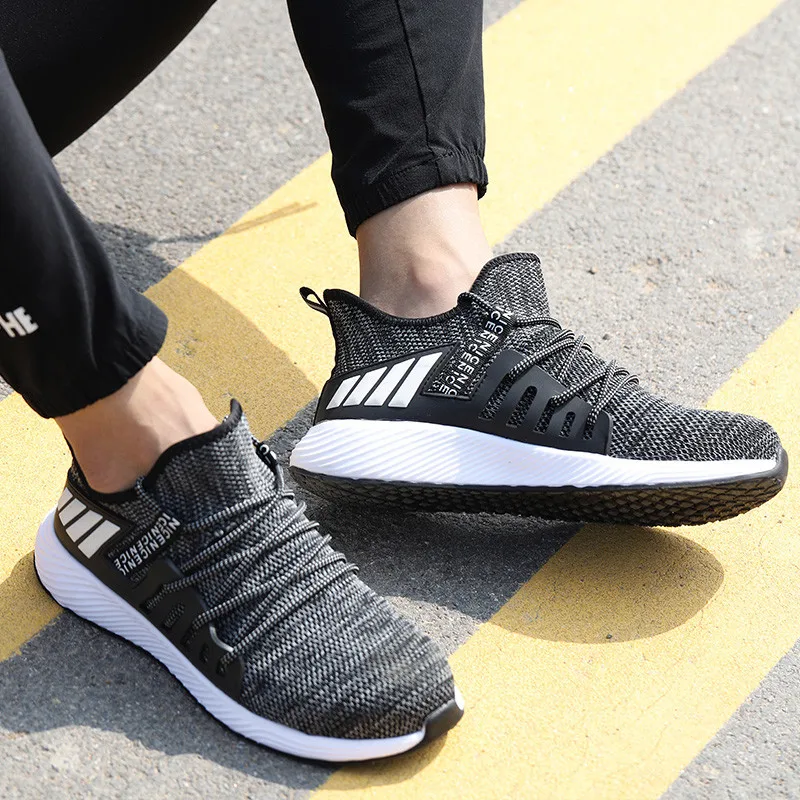 Новинка Легкая Рабочая обувь со стальным носком Мужская Уличная неразрушаемая