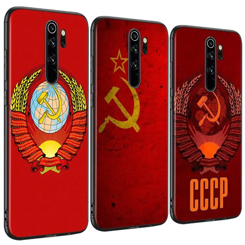Противоударный чехол для телефона с флагом СССР Xiaomi Redmi Note 9 9S Max 8T 8 7 6 5 Pro 5A 4X 4