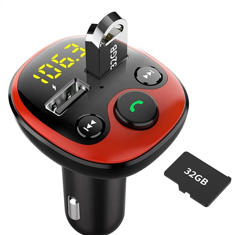 Автомобильный комплект громкой связи беспроводной Bluetooth FM передатчик ЖК дисплей
