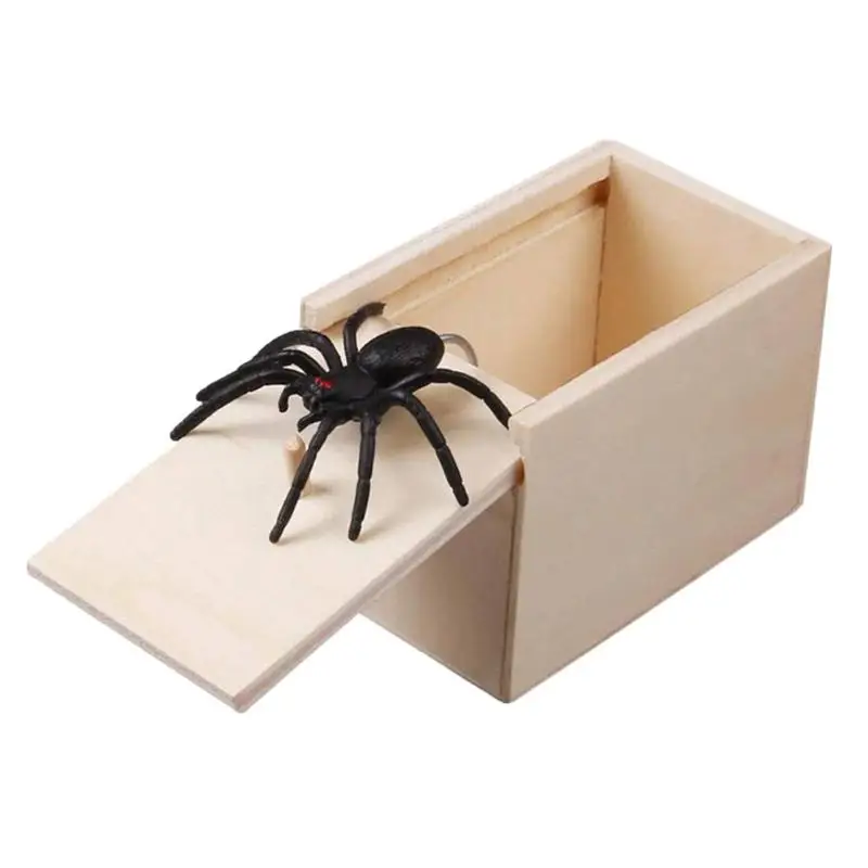 

Artificial Spider Prank Scare Box Toy Halloween Harmless Shocking Trick Toy